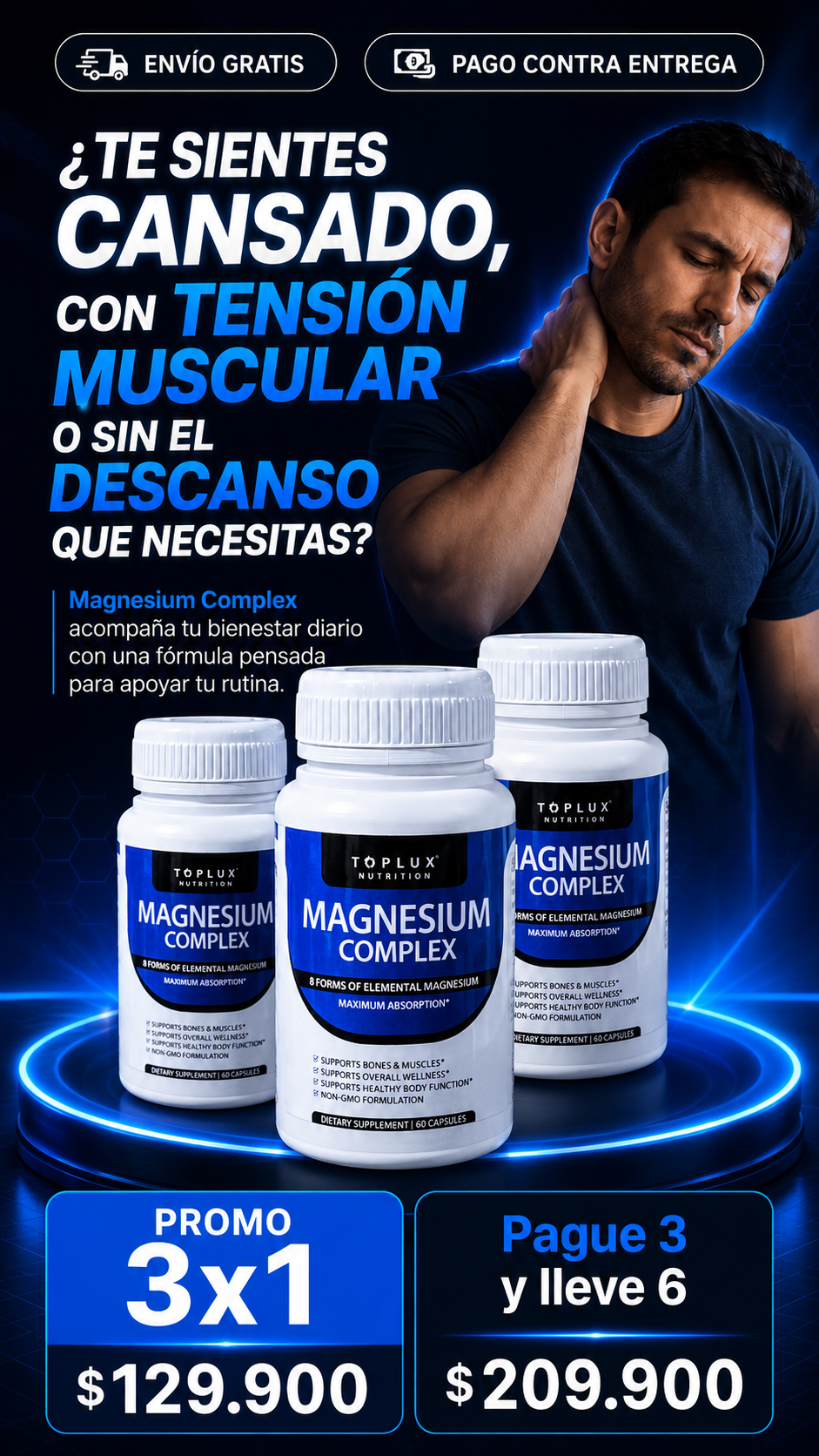 PROMO 3X1 Magnesium Complex 60 Capsules