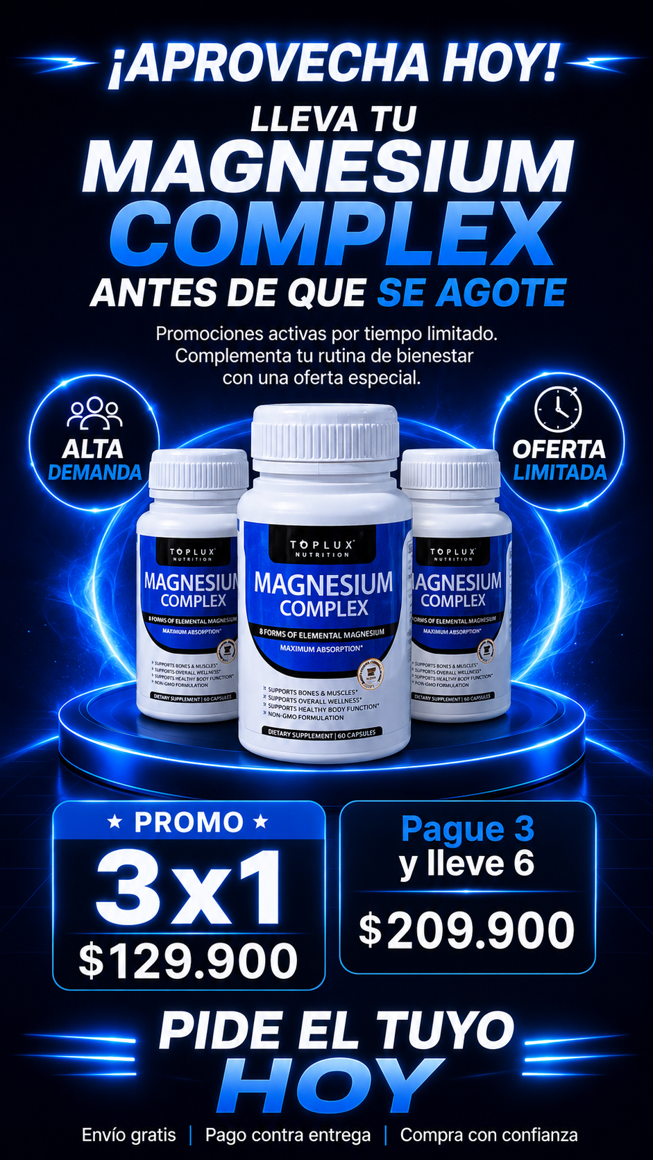 PROMO 3X1 Magnesium Complex 60 Capsules