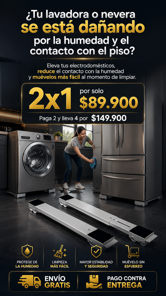 PROMO 2X1 MoveBase Pro – Base con Ruedas para Electrodomésticos