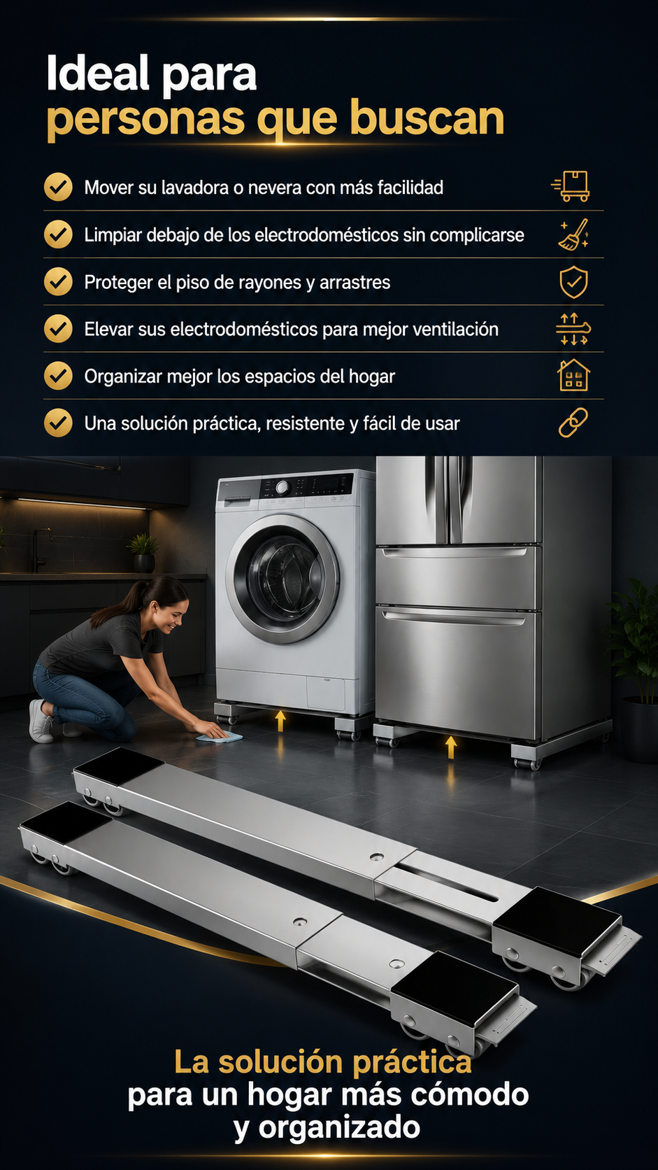 PROMO 2X1 MoveBase Pro – Base con Ruedas para Electrodomésticos