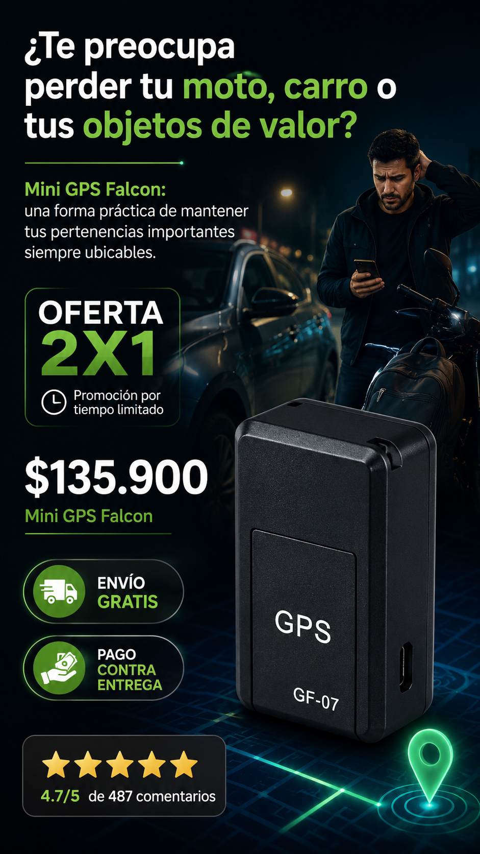 SUPER PROMO 2X1 MINI GPS Falcon